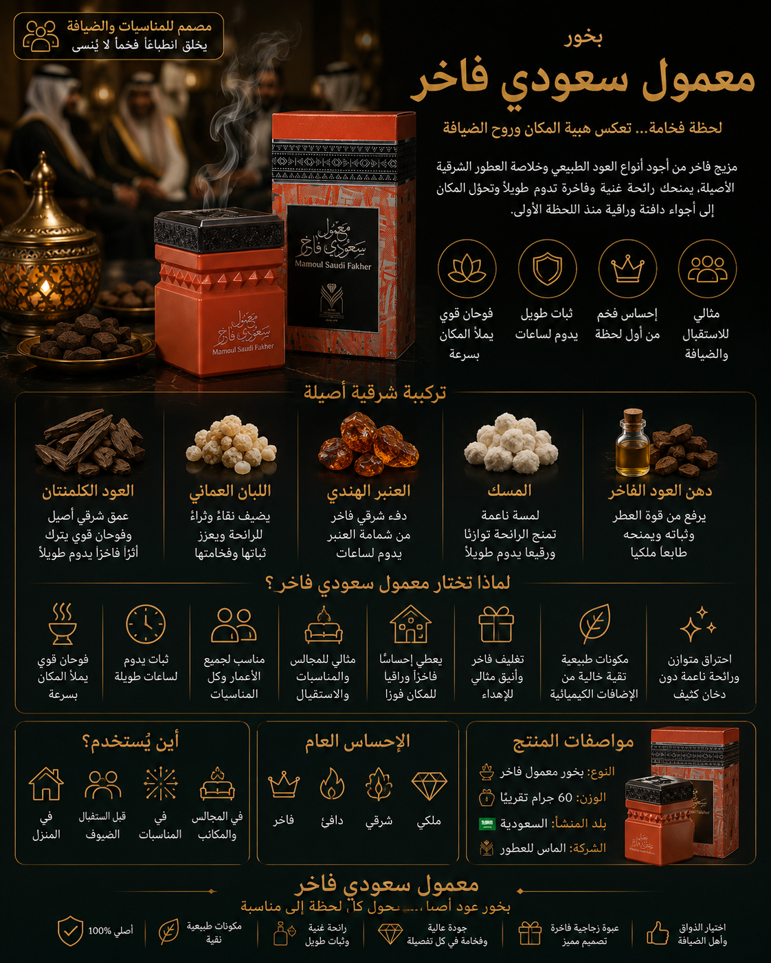 بخور معمول سعودي فاخر ـ الماس ( السعودية)