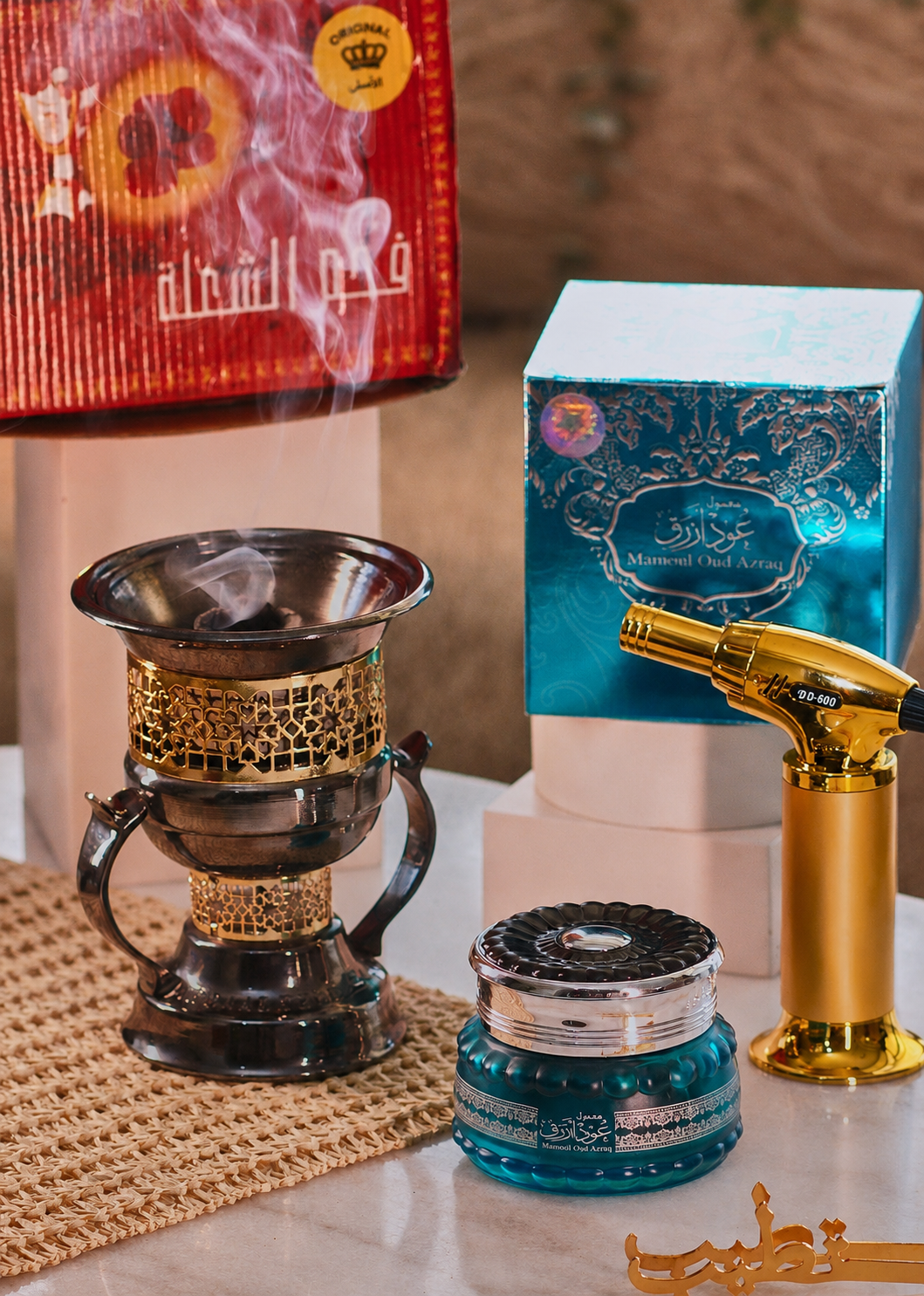 باقة معمول عود ازرق