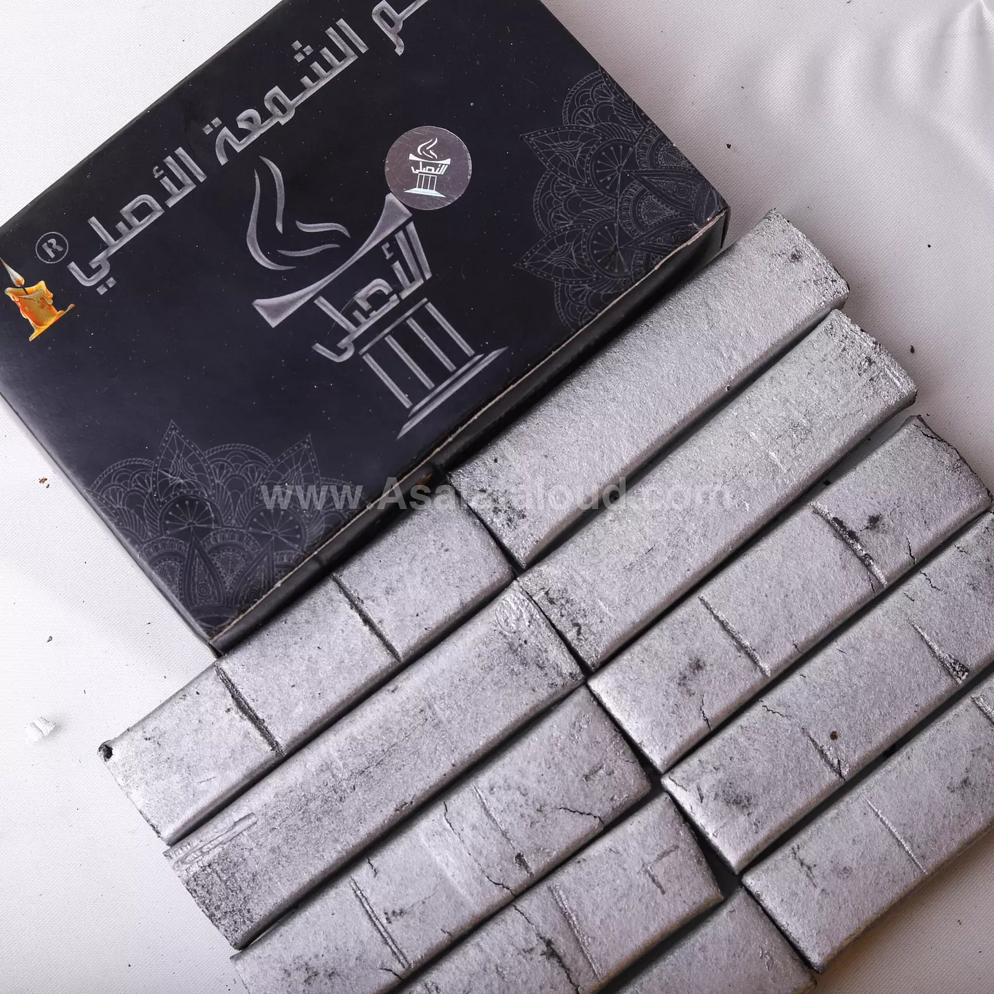 فحم مكعبات فضي مخصص للبخور