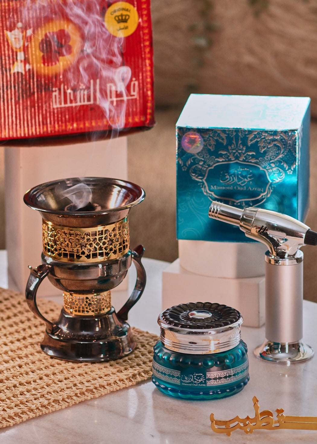 باقة معمول عود ازرق