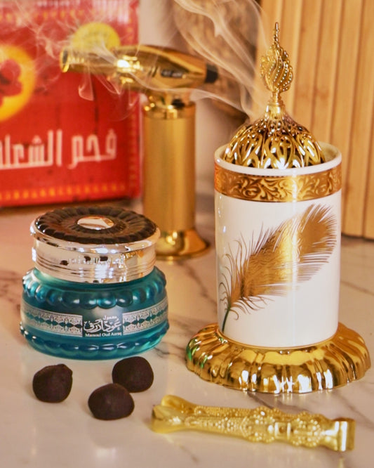 باقة معمول عود ازرق